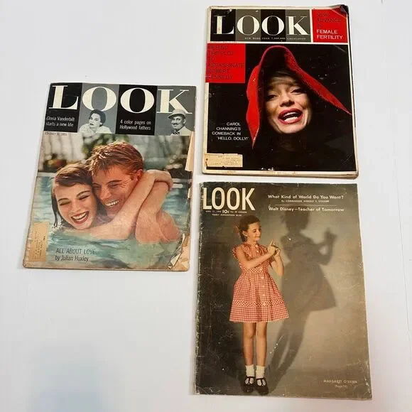 Vintage LOOK Magazine Lot (3) 1945, 1955, 1964 - Picture 1 of 16